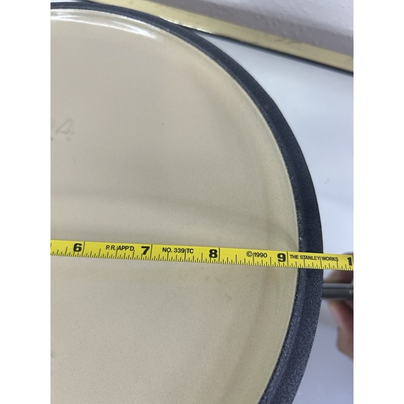 Le Creuset Signature Round Dutch Oven Lid ONLY #24 Indigo Blue France - Picture 5 of 10